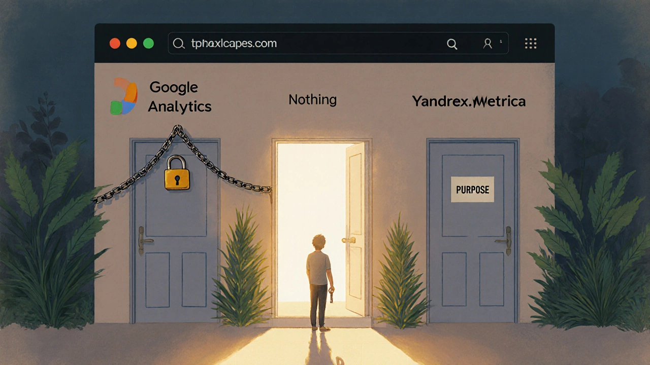 Сайт как дом с тремя дверями: одна заперта, одна открыта, одна закрыта — человек выбирает путь.