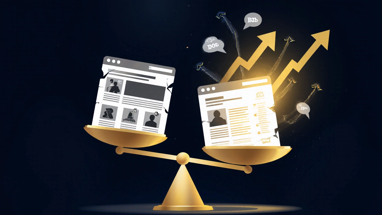 Весы с дешёвым и дорогим лендингом — премиум-версия светится и приносит прибыль.