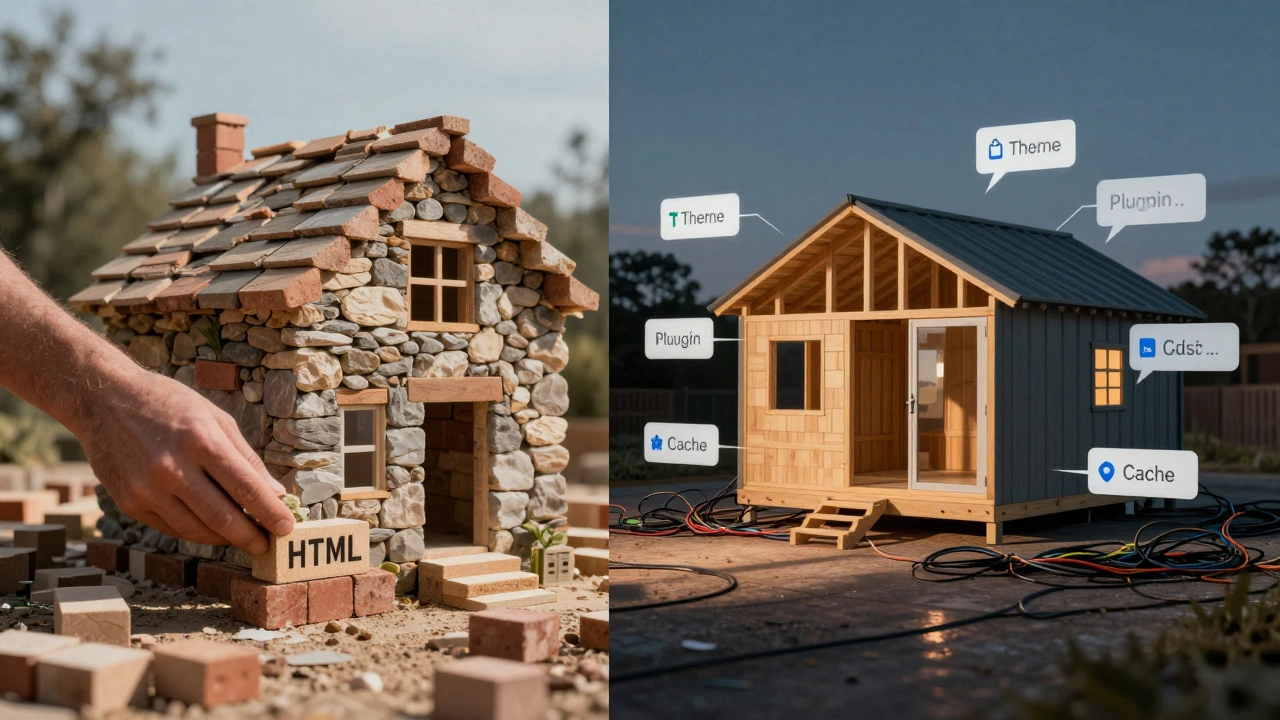 Сравнение построения сайта: кирпичный дом против модульного