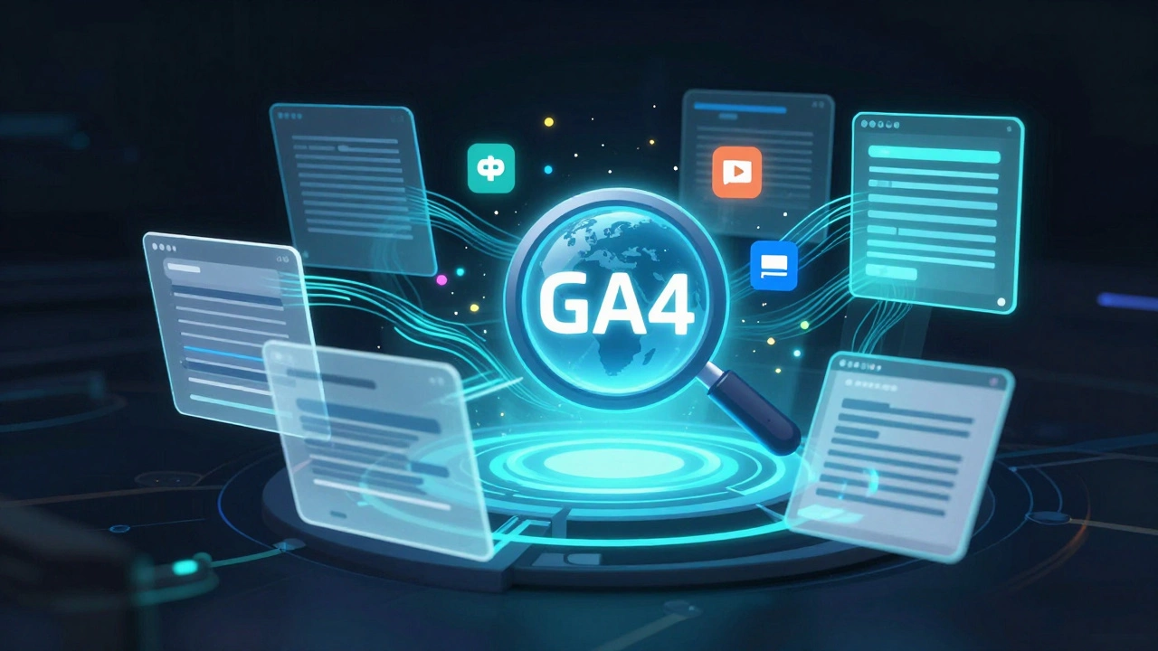 Цифровой сайт отправляет данные о кликах и просмотрах в аналитическую панель GA4.