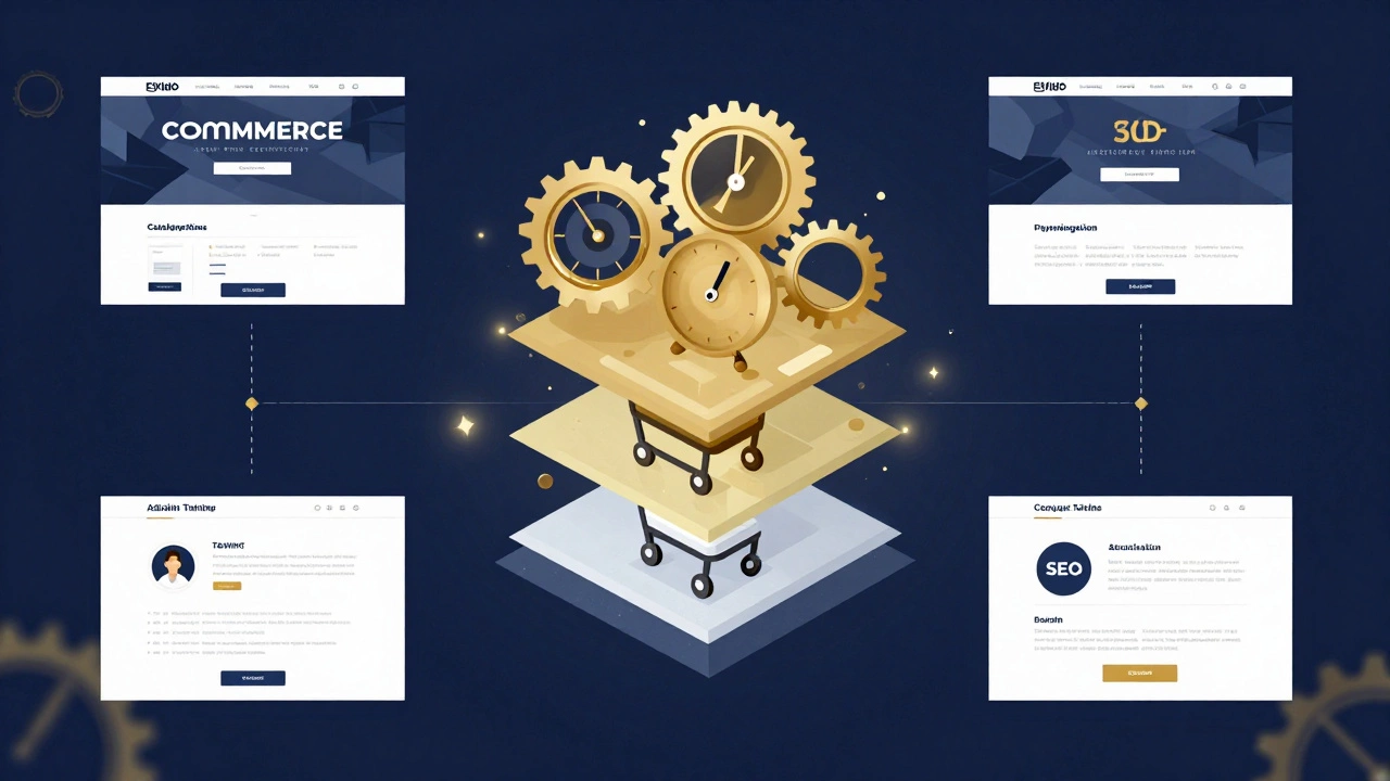 Концептуальная схема создания интернет-магазина с пятью этапами