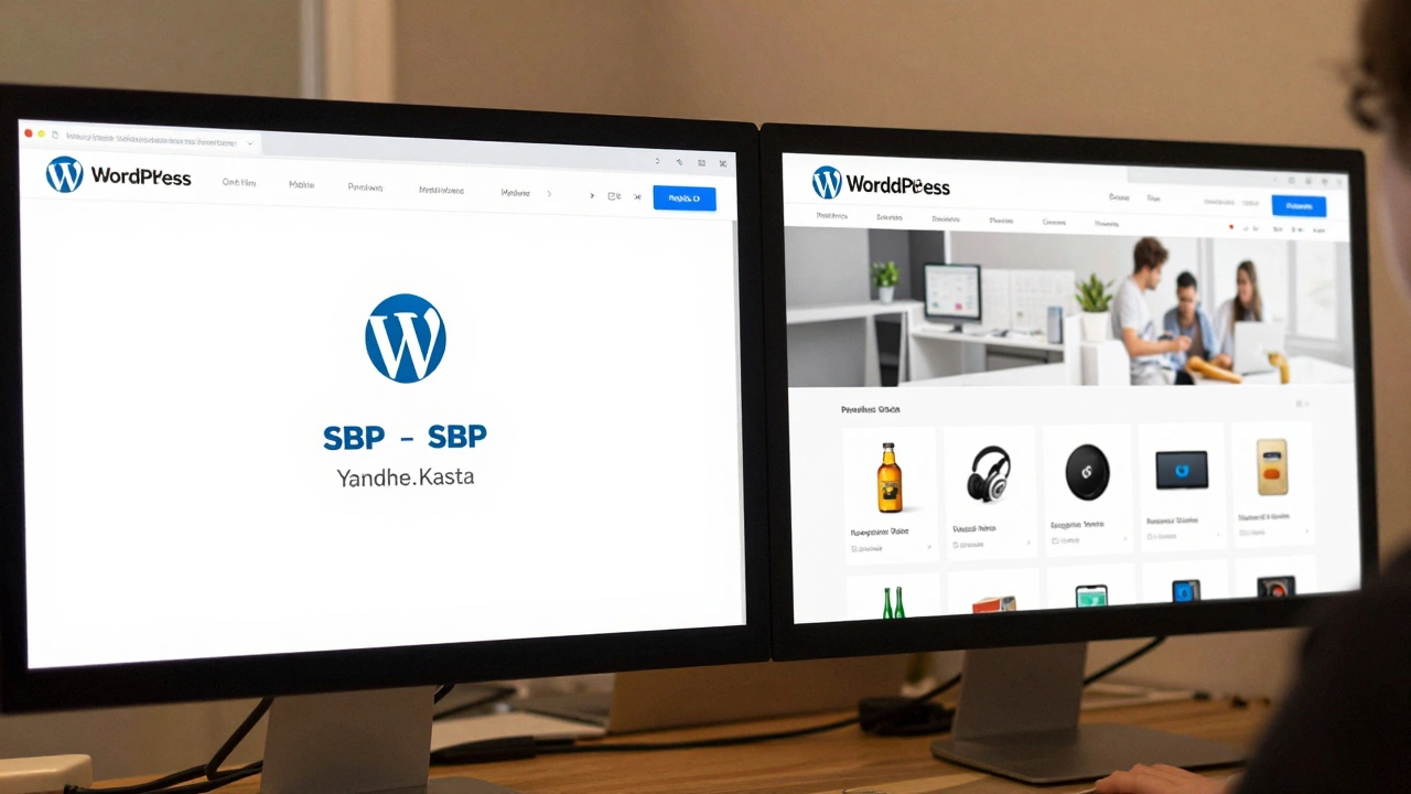 Панель управления WordPress с интеграцией WooCommerce и платежными системами для интернет-магазина.