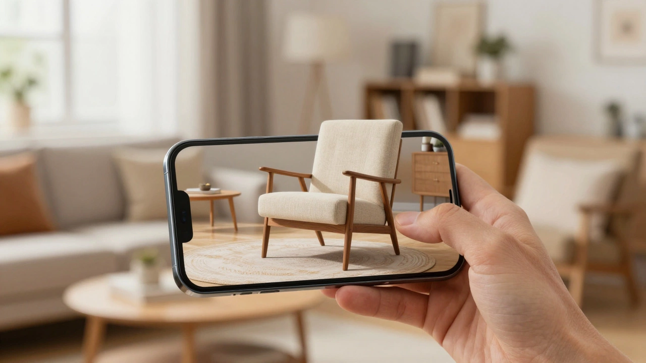 Использование дополненной реальности для примерки мебели в интерьере через смартфон